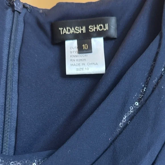 Navy Blue Sequin Dress - Picture 3 of 8